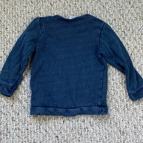 Nordstrom Baby sweatshirt 18 months “Hey Baby” washed blue color - Picture 6 of 6